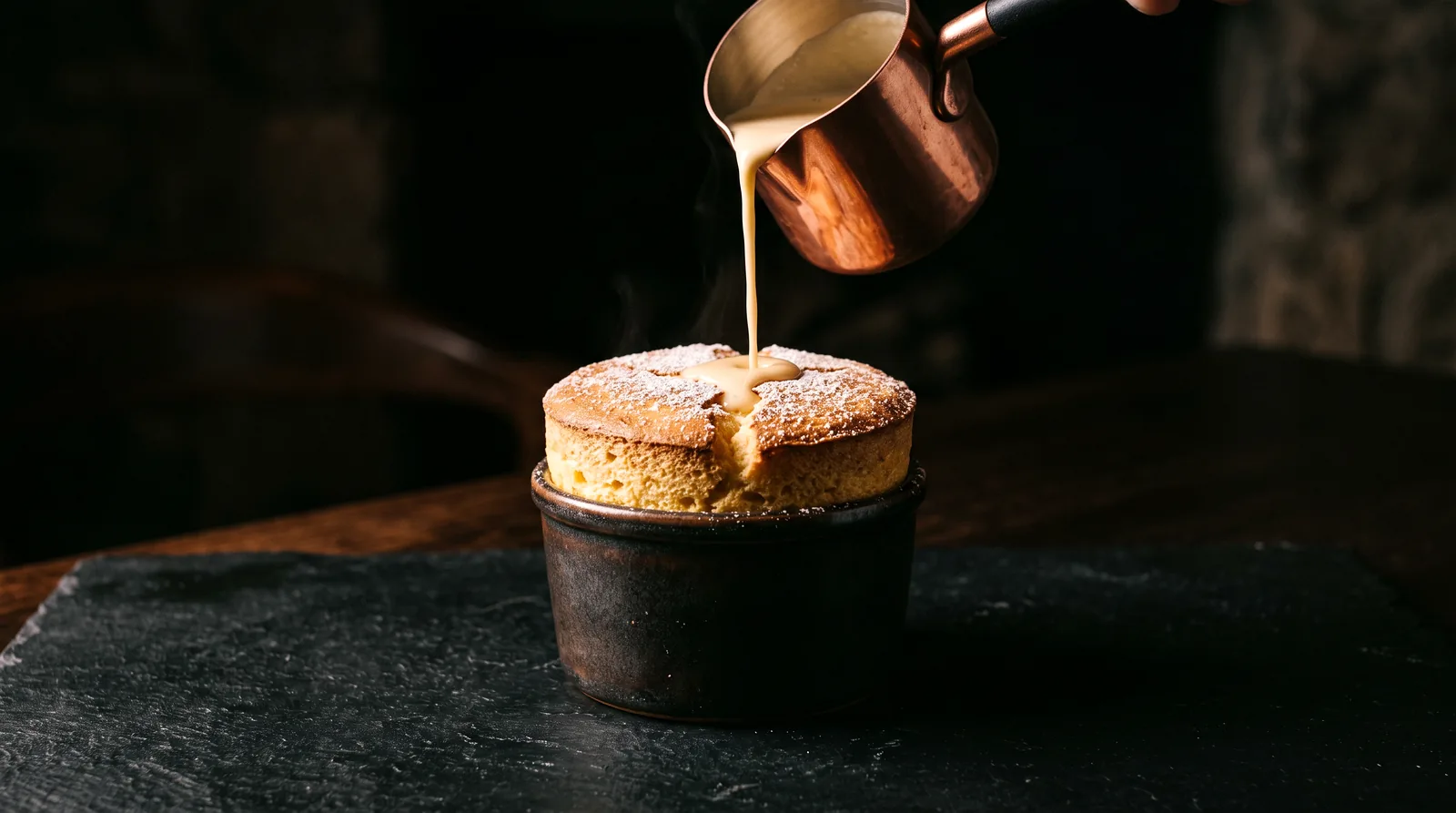Passion fruit soufflé